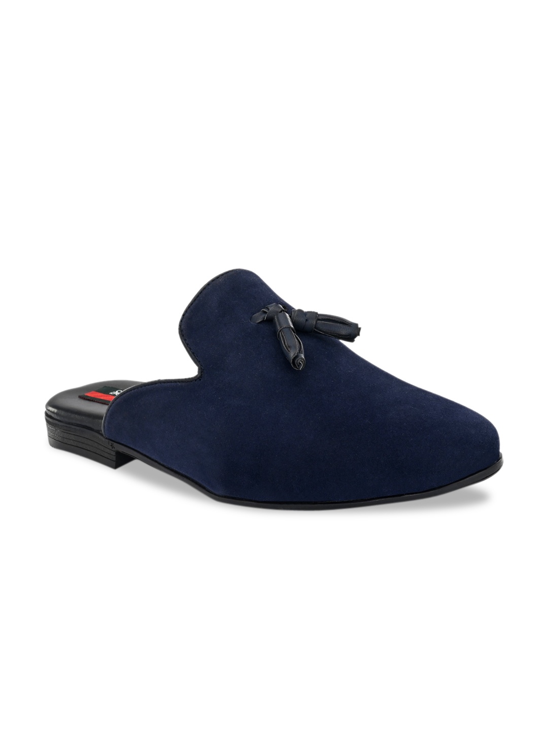 

San Frissco Men Suede Slip-on Mules, Navy blue