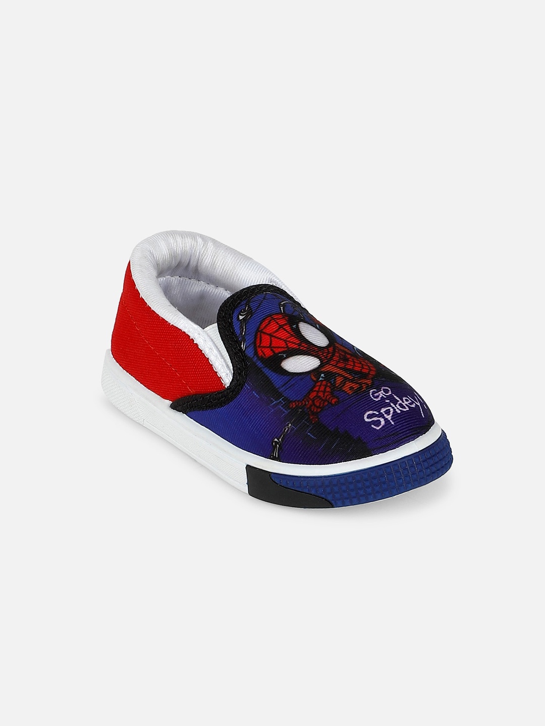 

Kids Ville Boys Navy Blue & Red Spiderman Printed Slip-on Sneakers