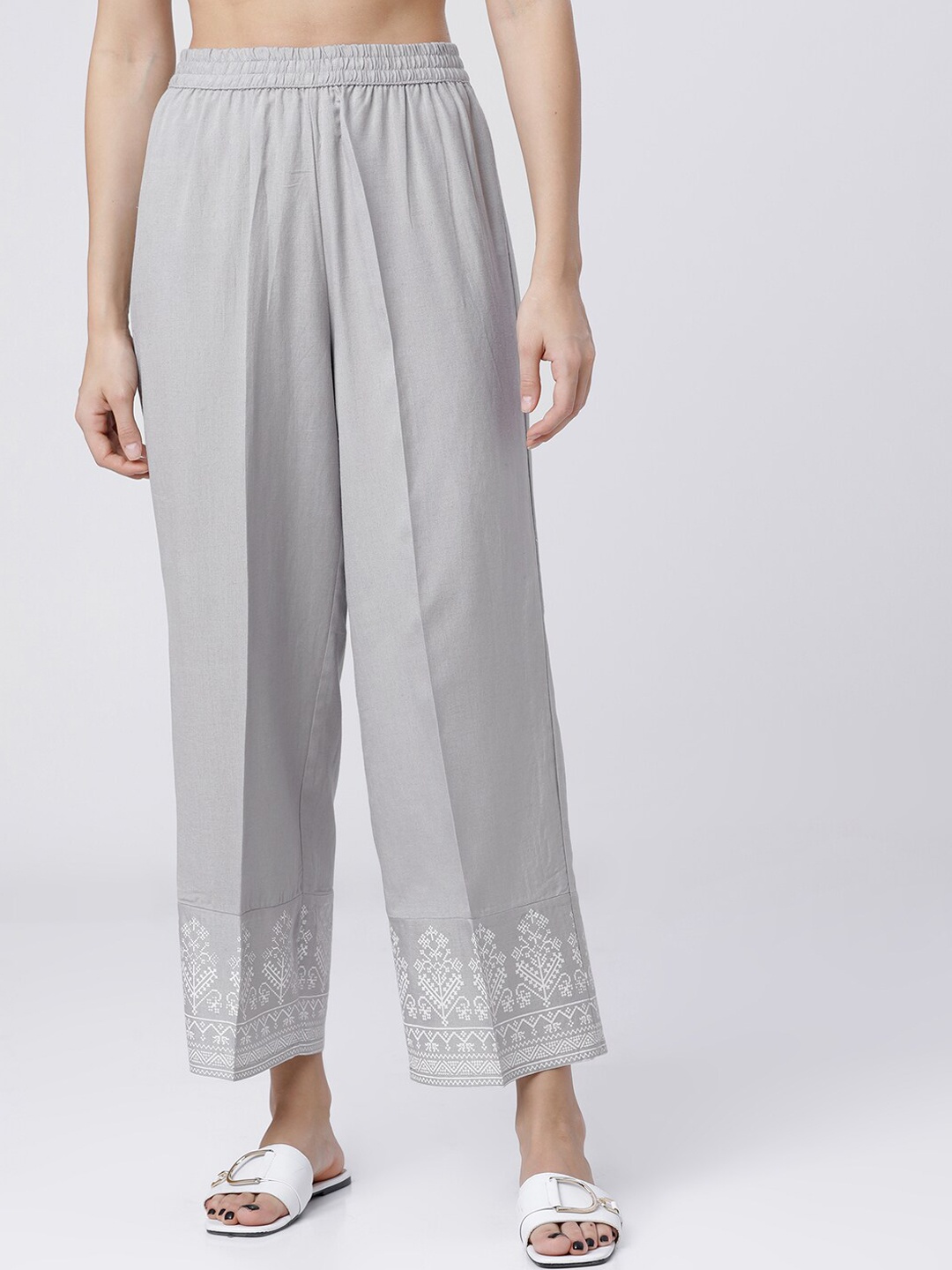 Vishudh Women Grey Printed