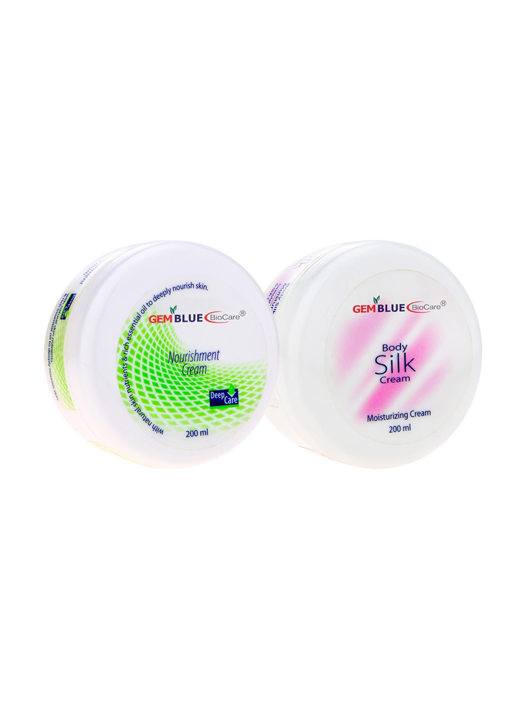 

GEMBLUE BioCare Combo of 2 Deep Care & Body Slik Moisturizing Cream 200ml, Green