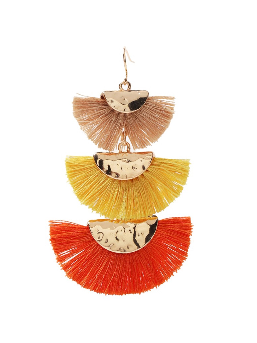 

FOREVER 21 Orange & Yellow Contemporary Drop Earrings