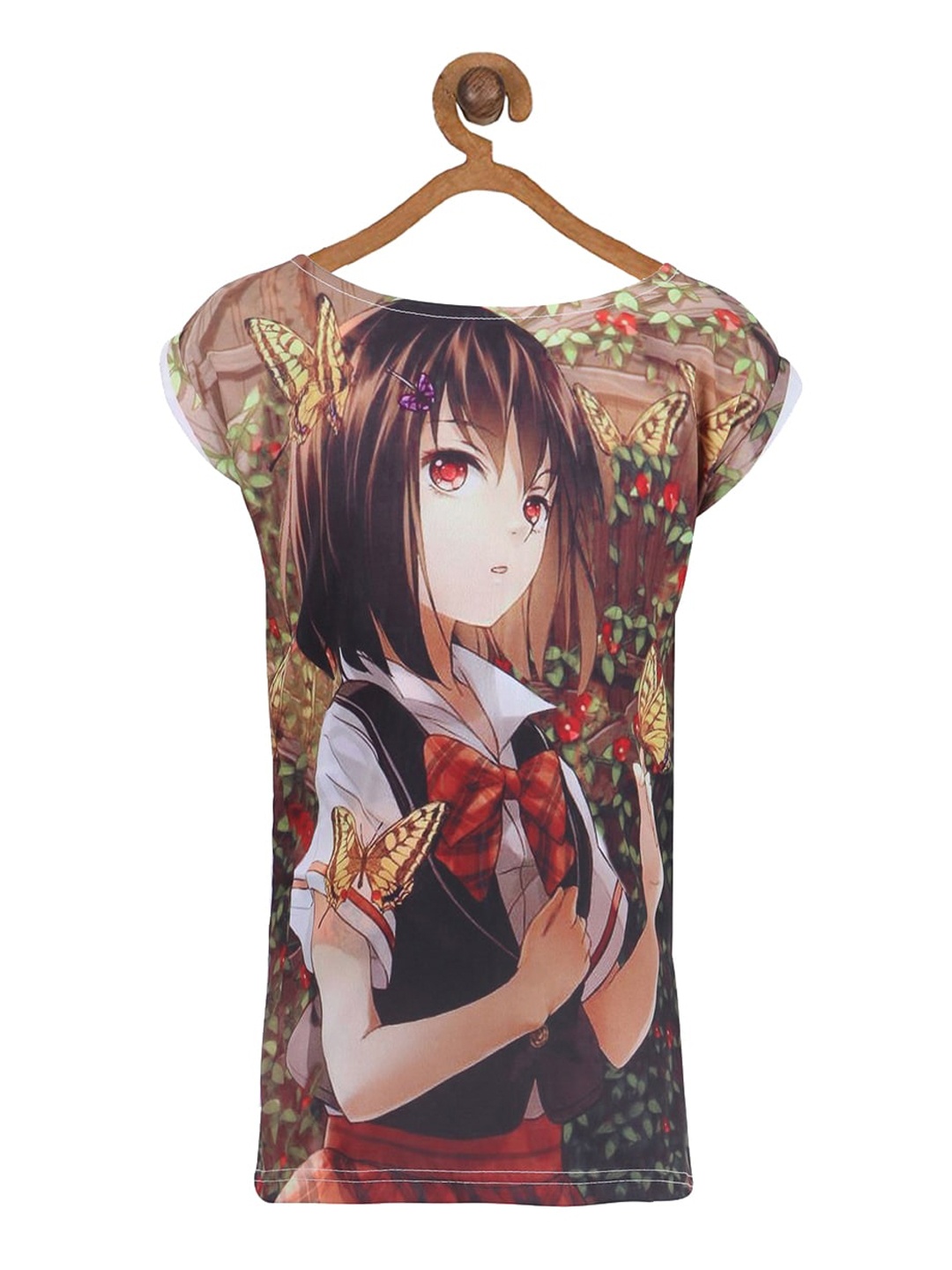 

Miyo Brown Printed Pure Cotton Regular Top
