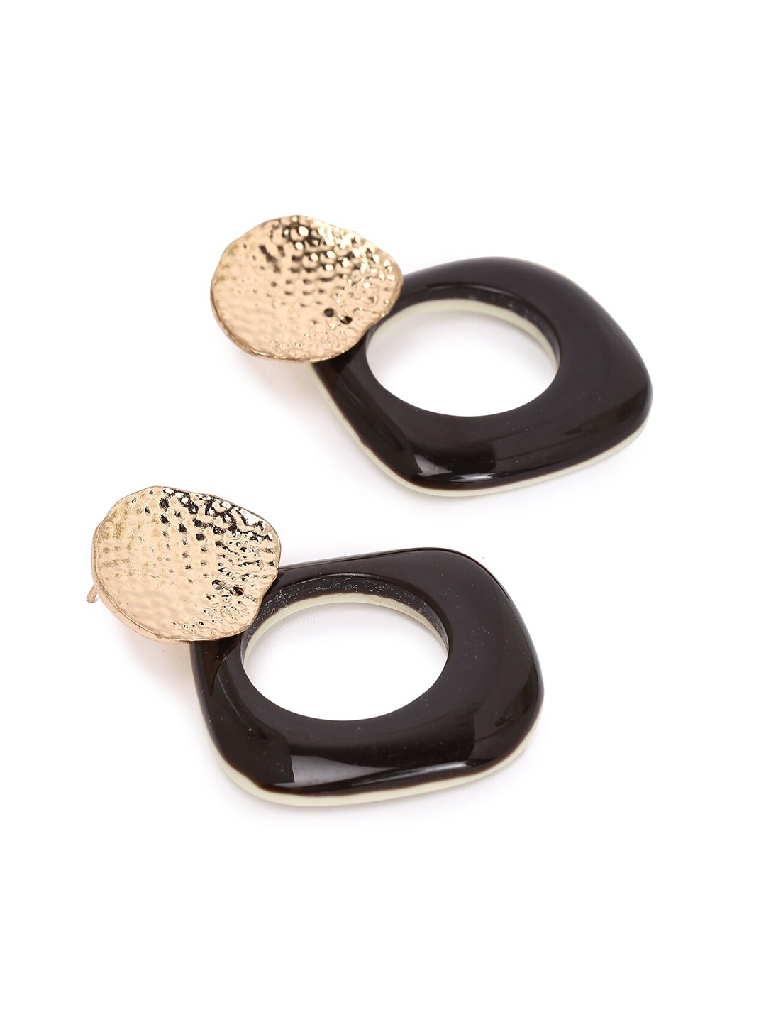 FOREVER 21 Black Contemporary Drop Earrings