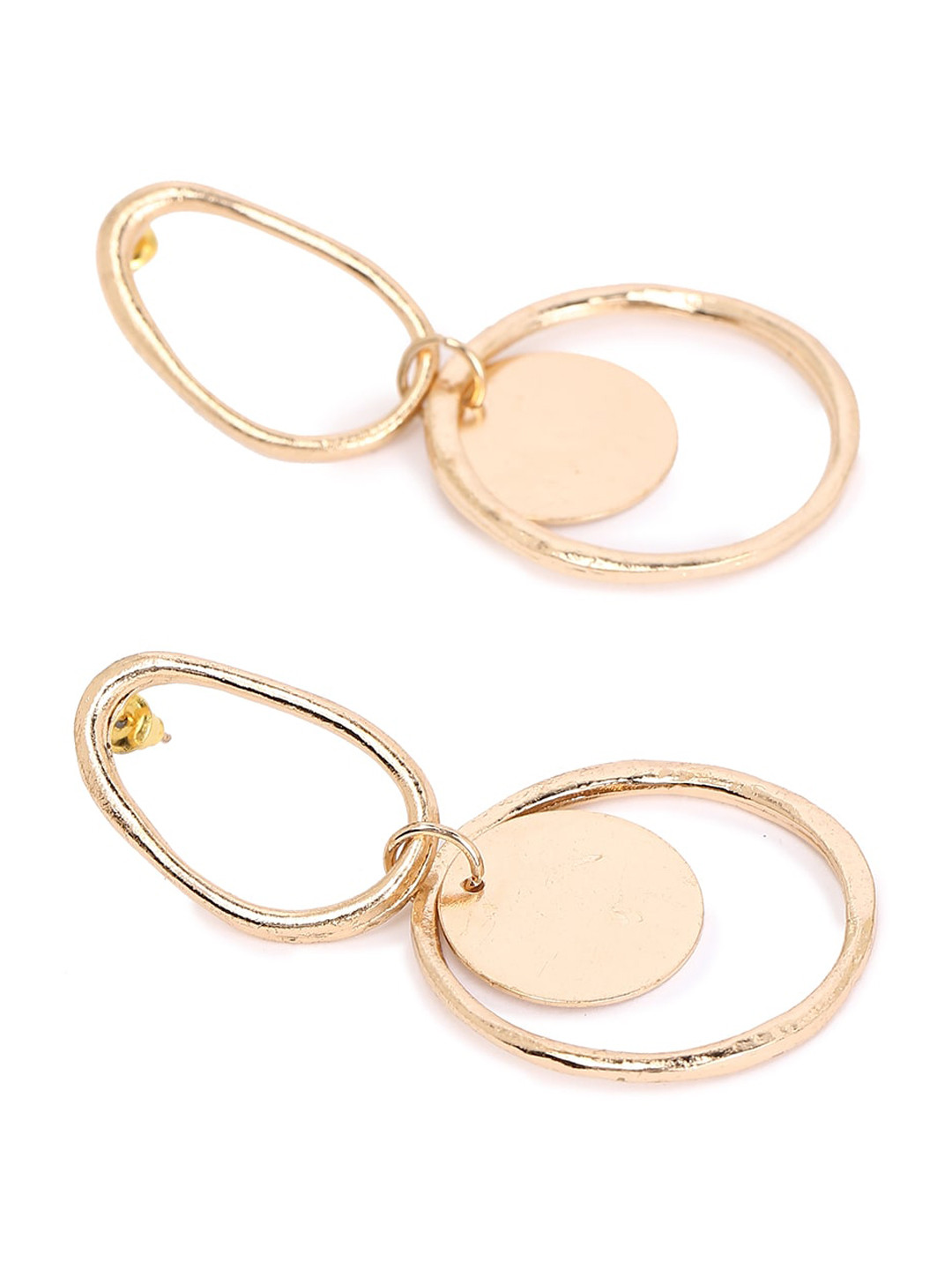 

FOREVER 21 Gold-Toned Contemporary Drop Earrings