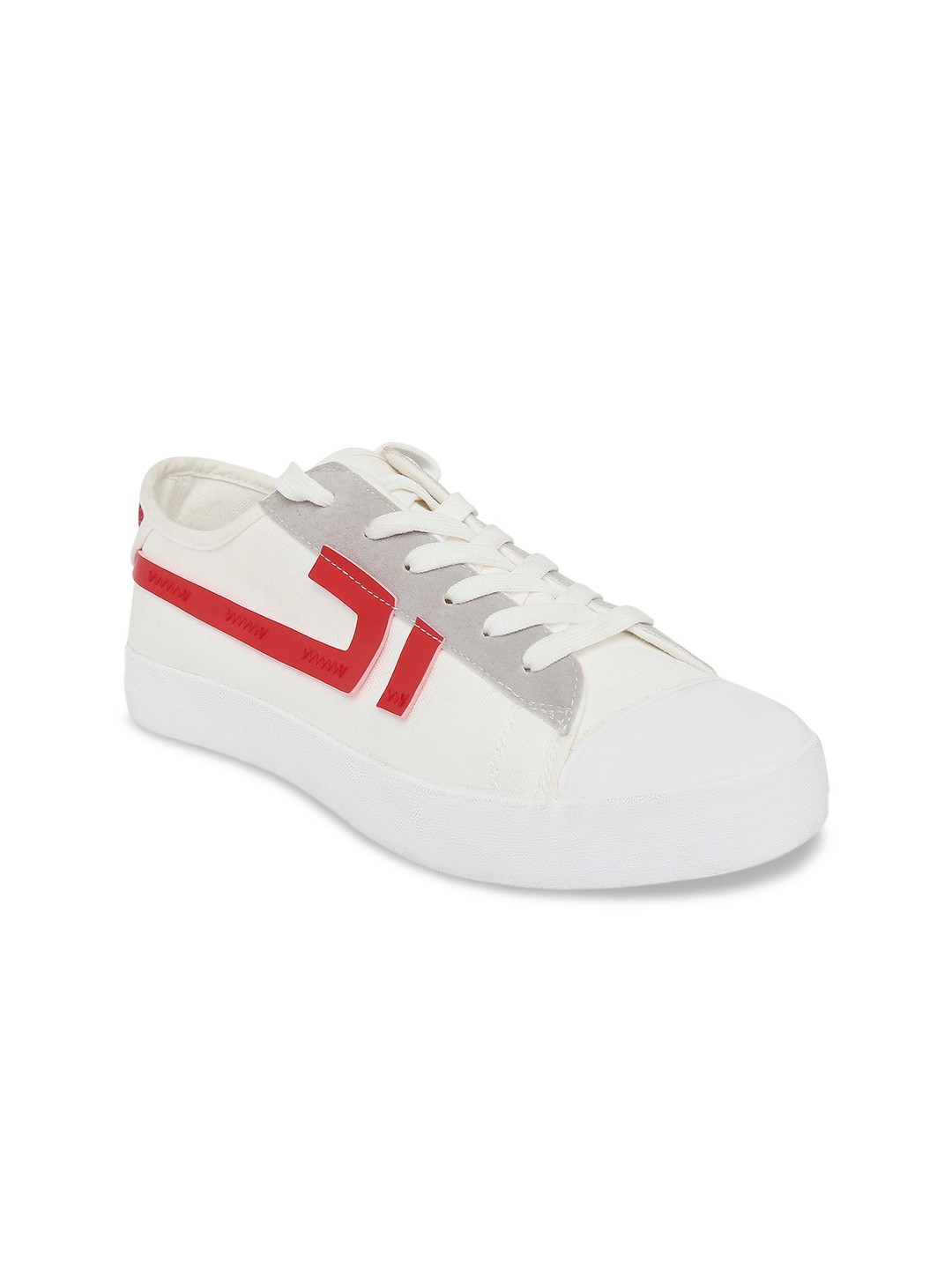 

Ajile By Pantaloons Men Red & White Colourblocked Sneakers