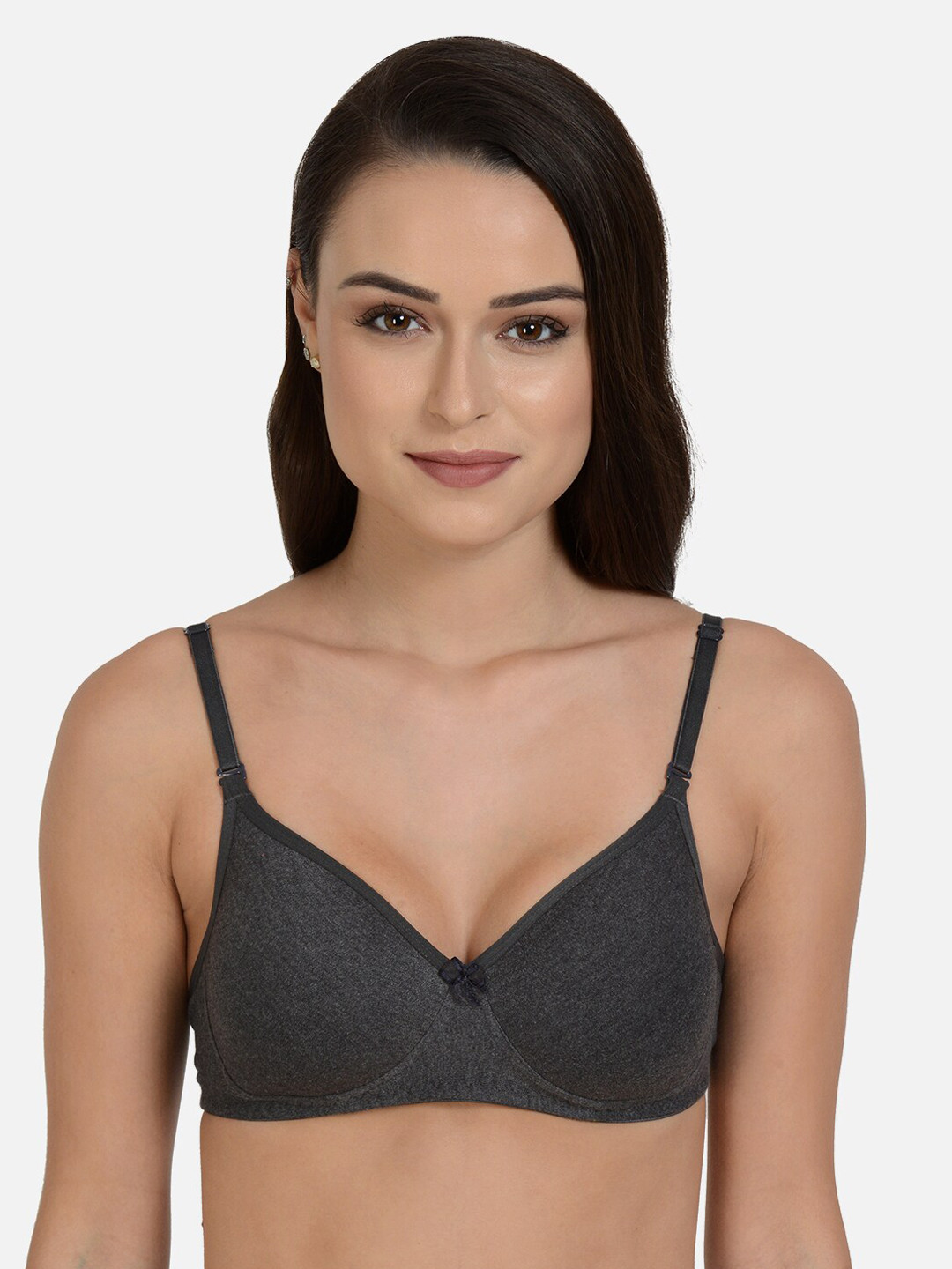 

mod & shy Black Solid Non-Wired Lightly Padded Everyday Bra MS187M