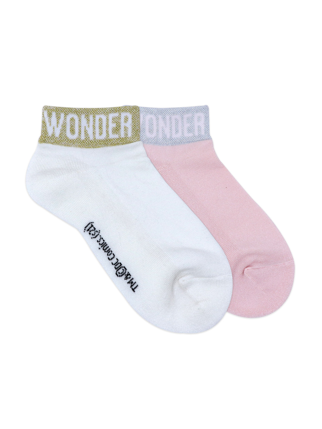 

Balenzia Women Pack of 2 Assorted Justice League Wonder Woman Ankle-Length Socks, Multi