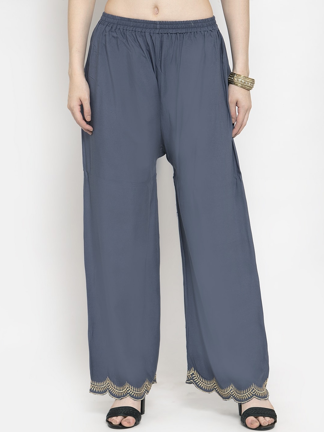 Clora Creation Women Grey Embroidered