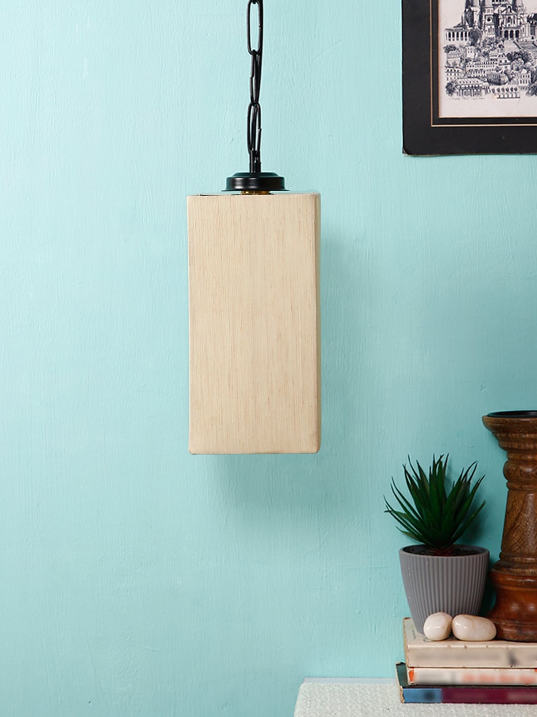 

Devansh Off-White & Black Solid Traditional Ceiling Lamp