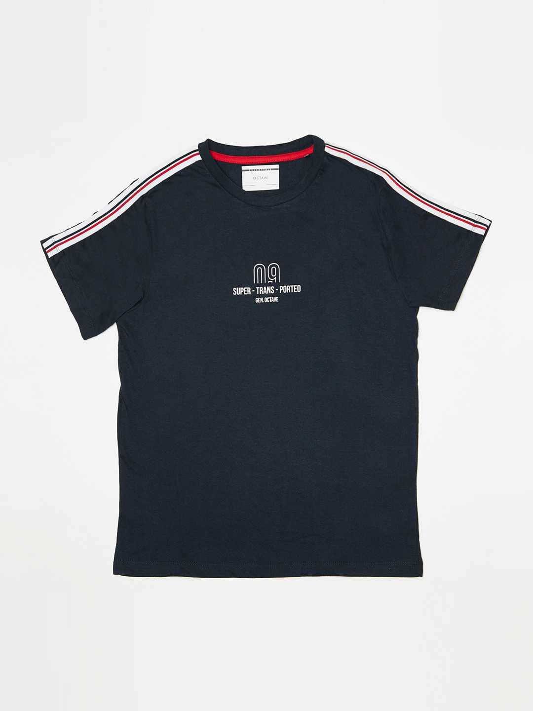 

Octave Boys Navy Blue Solid Round Neck T-shirt