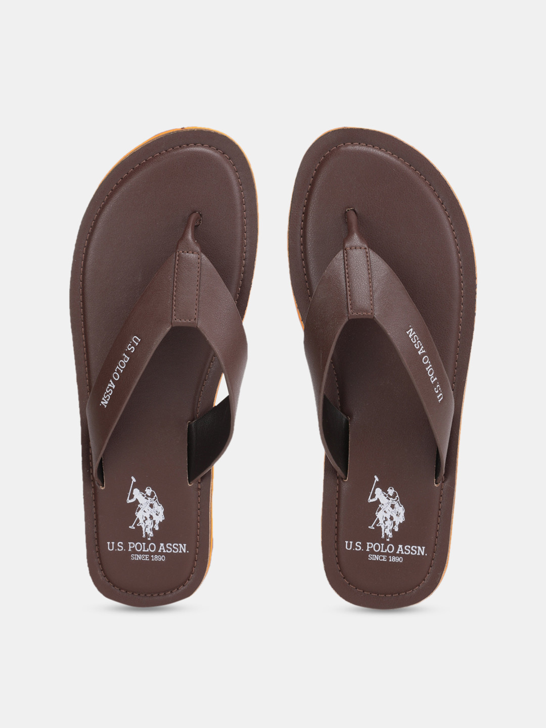 

U.S. Polo Assn. Men Brown & White Comfort Sandals