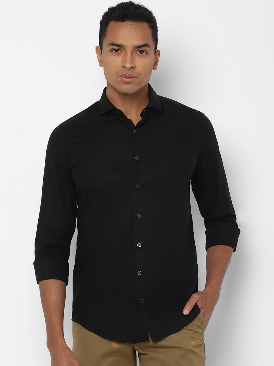 

SIMON CARTER LONDON Men Black & Grey Slim Fit Printed Casual Shirt