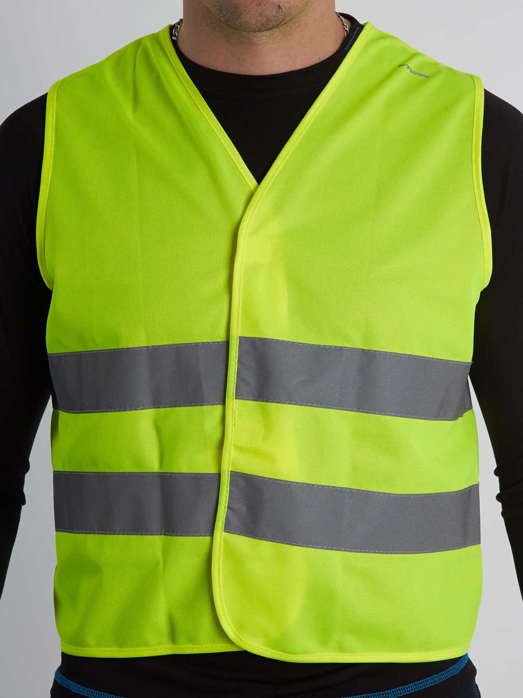 

Btwin By Decathlon Men Fluorescent Green Reflective Strip High Visibility Cycling Gilet 500