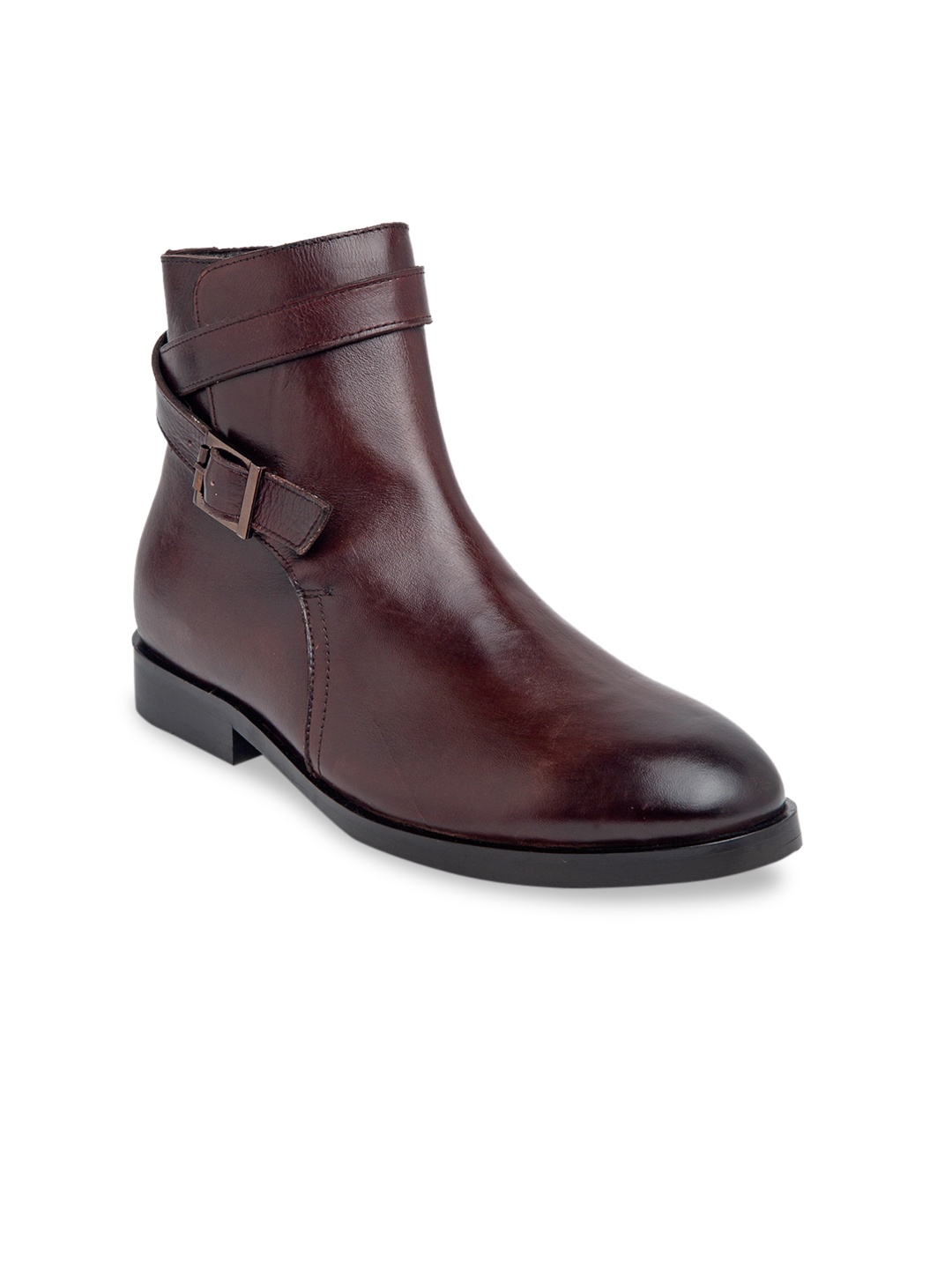 

Teakwood Leathers Men Leather Flat Boots, Brown