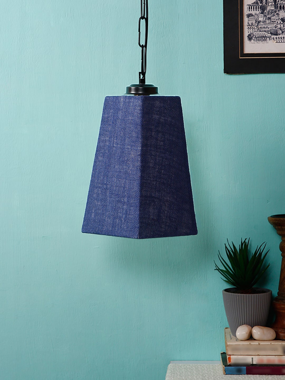 

Devansh Blue Solid Traditional Hanging Lamp