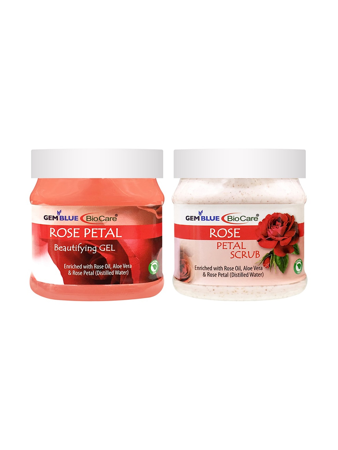 

GEMBLUE BioCare Rose Petal Gel & Scrub Combo 1000 ml, Pink