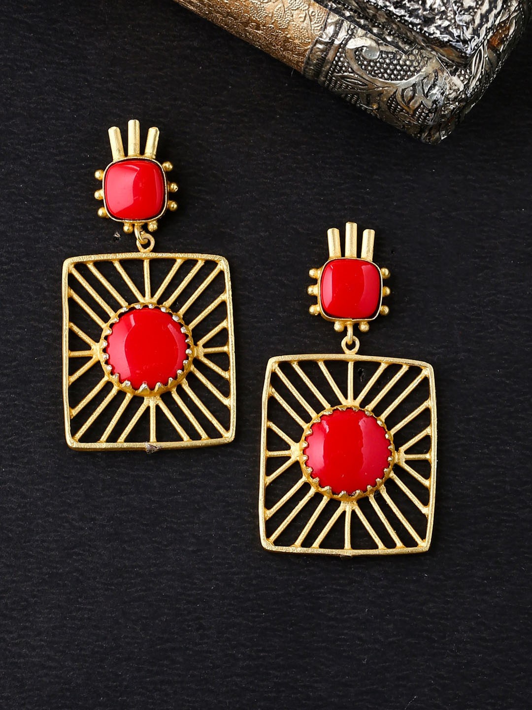 

THE AAB STUDIO Gold-Toned Geometric Drop Earrings