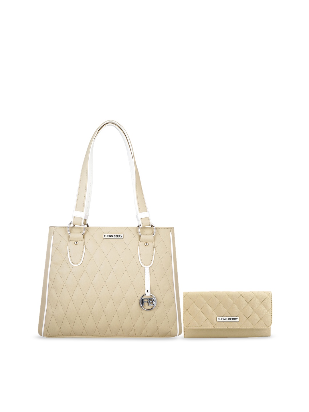 

FLYING BERRY Beige Textured Shoulder Bag Combo