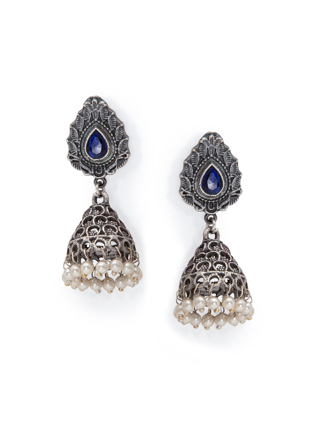 

Rangriti Blue Contemporary Jhumkas