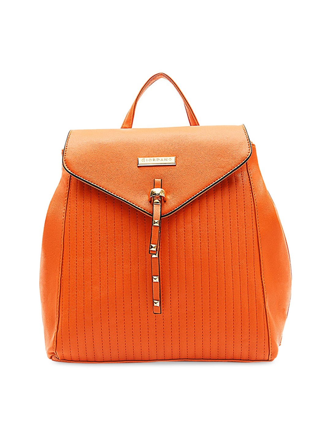 Giordano Women Orange Textured Backpack