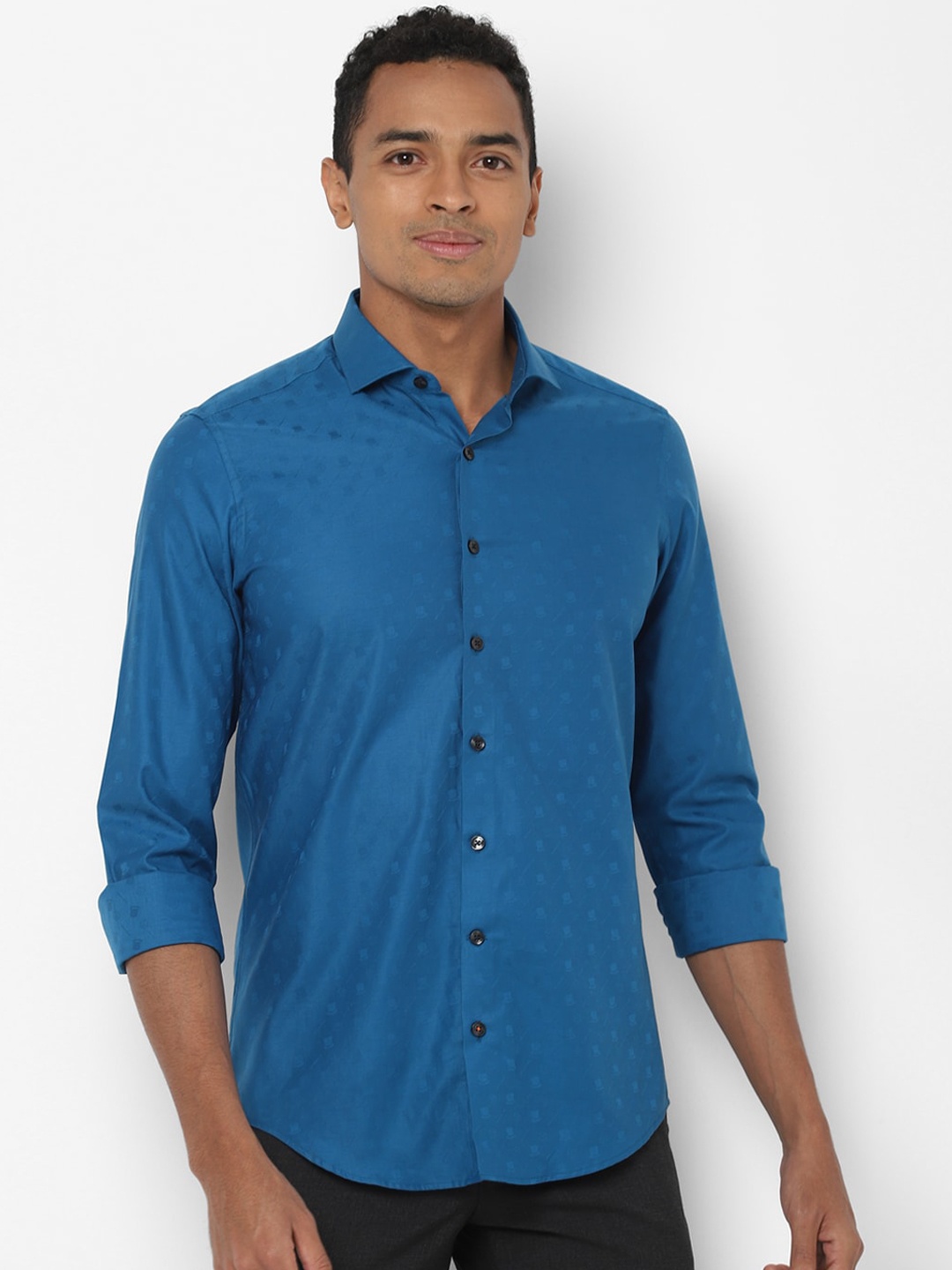 

SIMON CARTER LONDON Men Blue Slim Fit Solid Casual Shirt