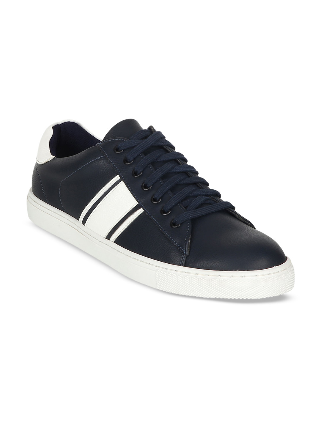 

Carlton London Men Navy Blue & White Colourblocked Sneakers