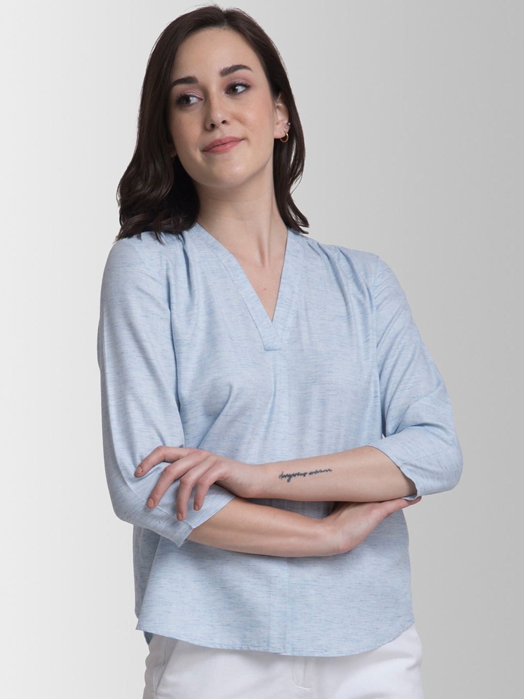

Fablestreet Blue Pure Cotton Top