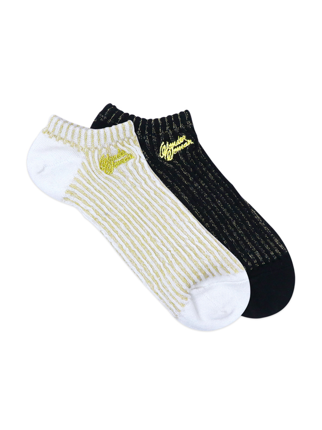 

Balenzia Women Pack Of 2 Assorted Justice League Wonder Woman Ankle-Length Socks