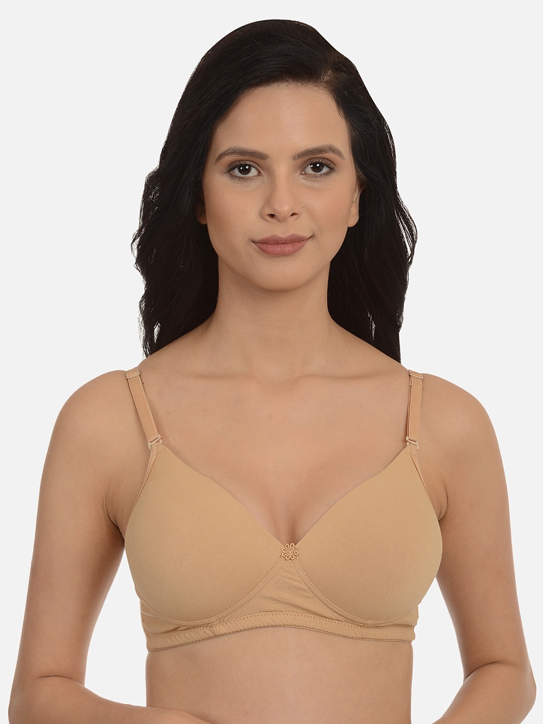 

mod & shy Beige Solid Non-Wired Lightly Padded Everyday Bra MS80M