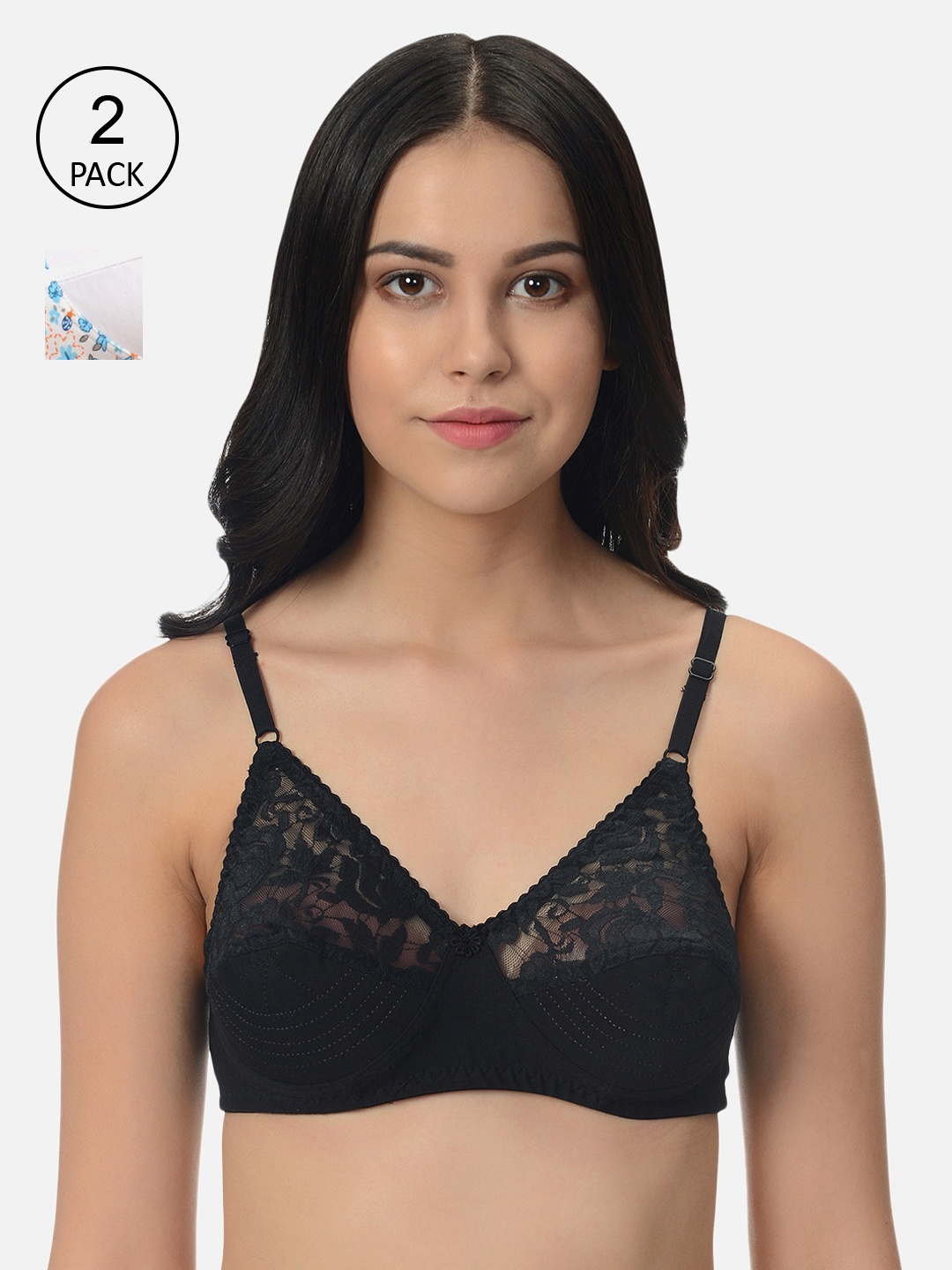 

mod & shy Pack Of 2 Assorted Non-Wired Non Padded Everyday Bras MS5389M