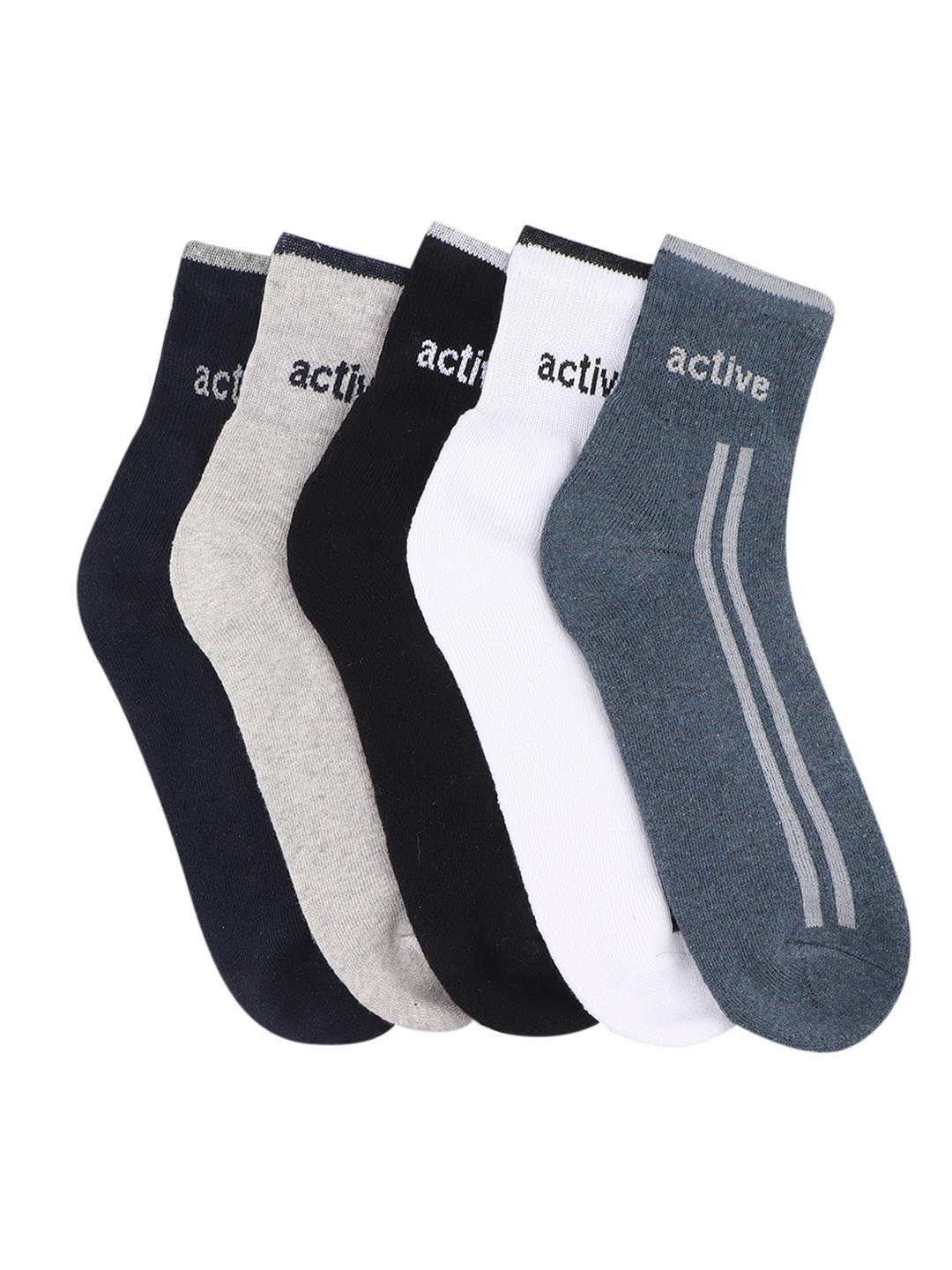 

MARC Men Pack Of 5 Assorted Ankle-Length Socks