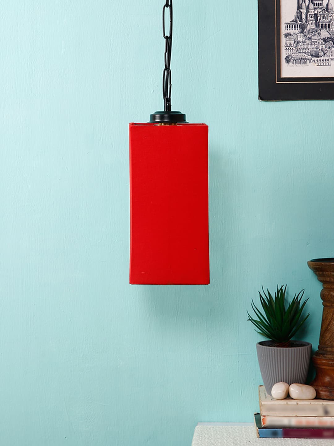 

Devansh Red & Black Solid Contemporary Hanging Light