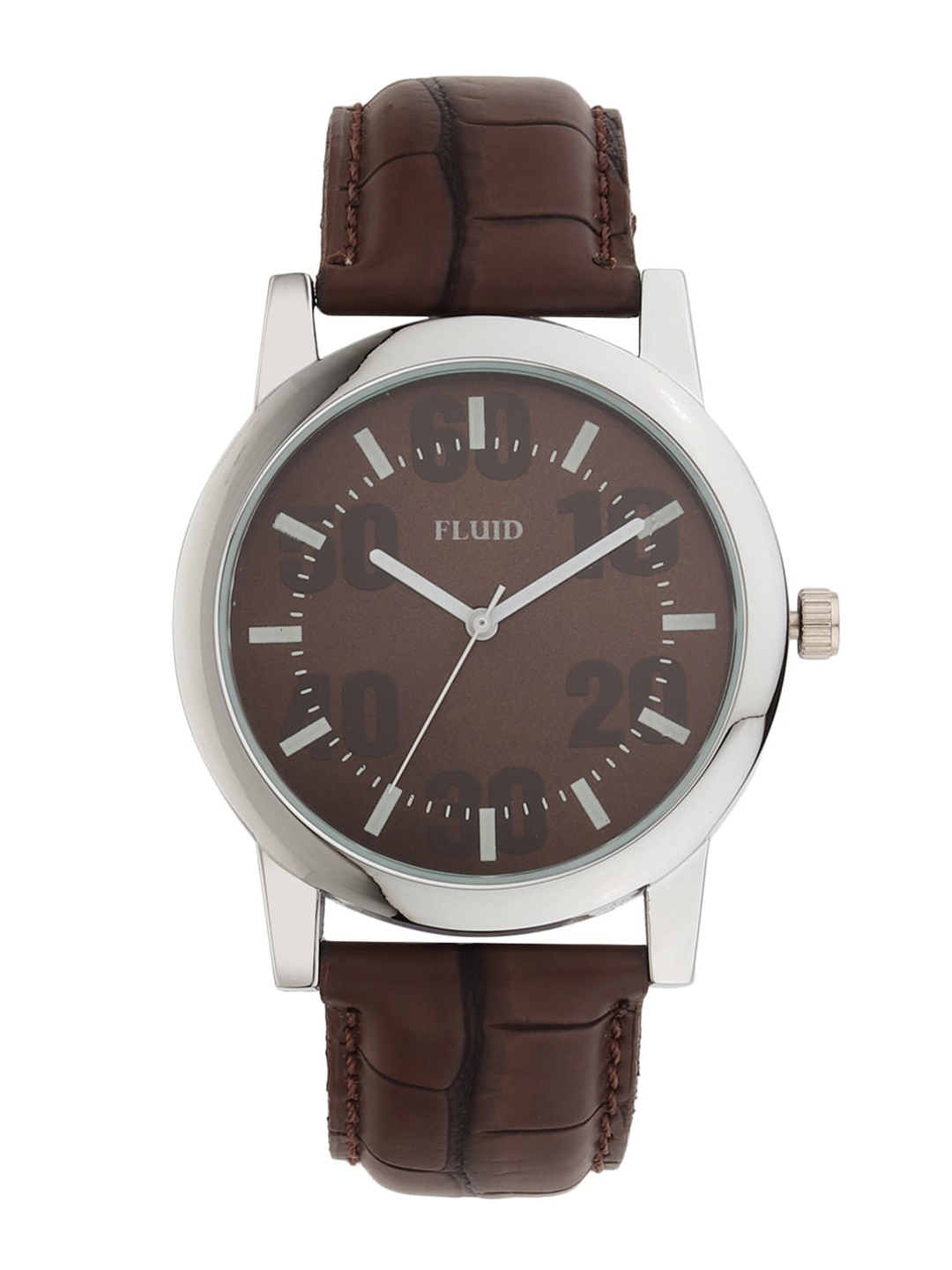 

FLUID Men Brown Leather Analogue Watch FL-789G-BR01