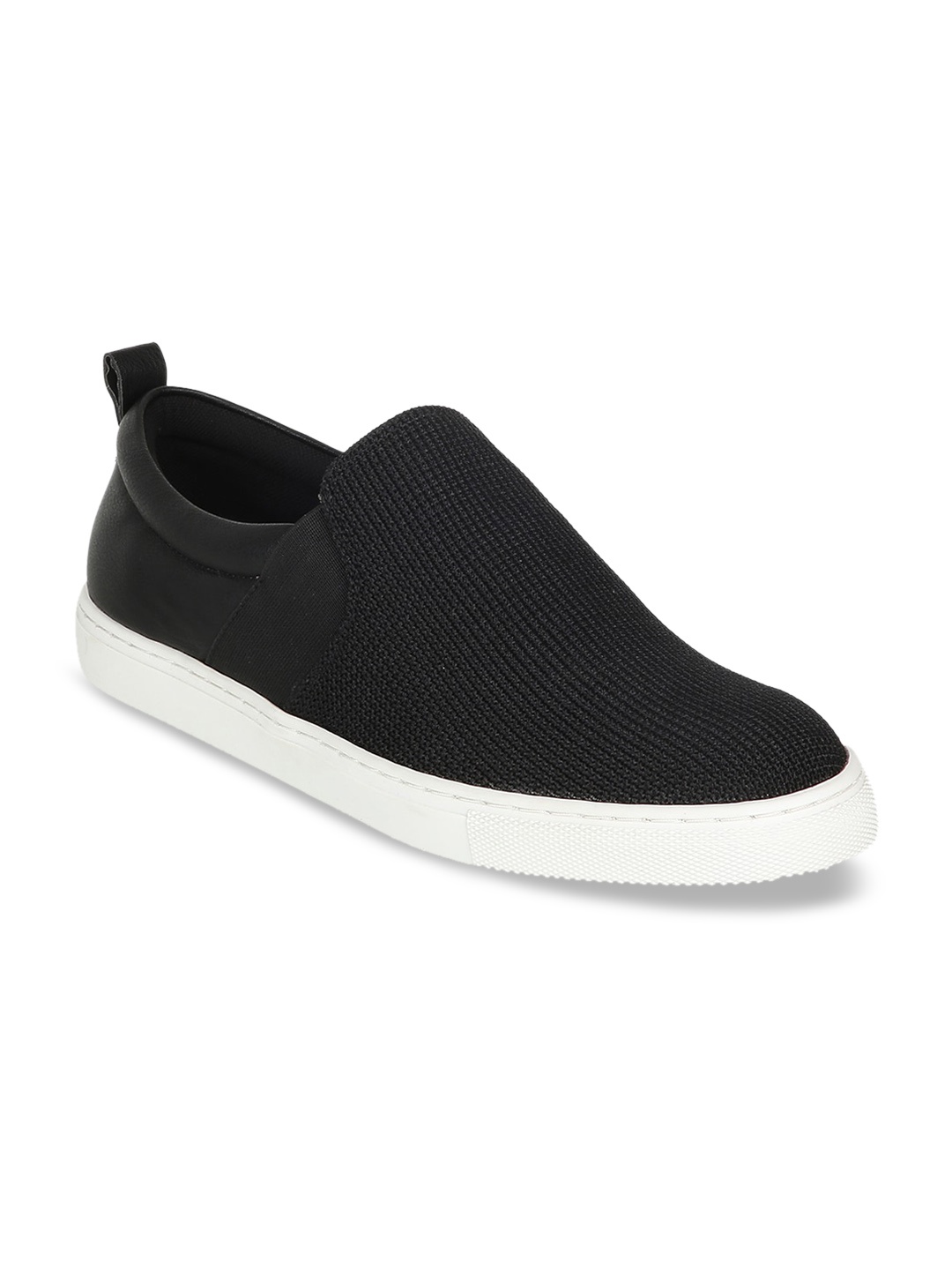 

Carlton London Men Black Woven Design Slip-on Sneakers