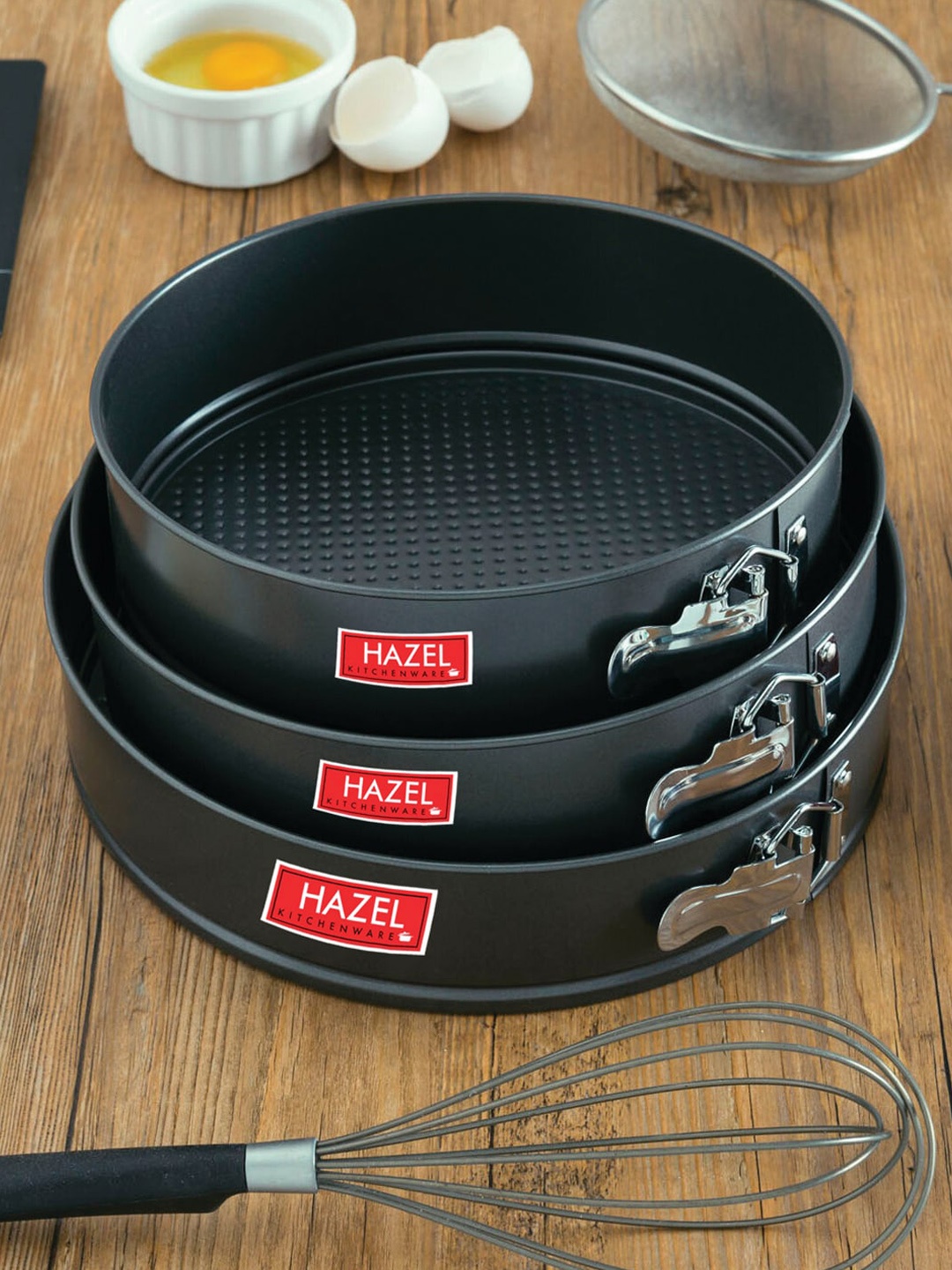 

HAZEL Set Of 3 Black Non-Stick Coated Baking Pans