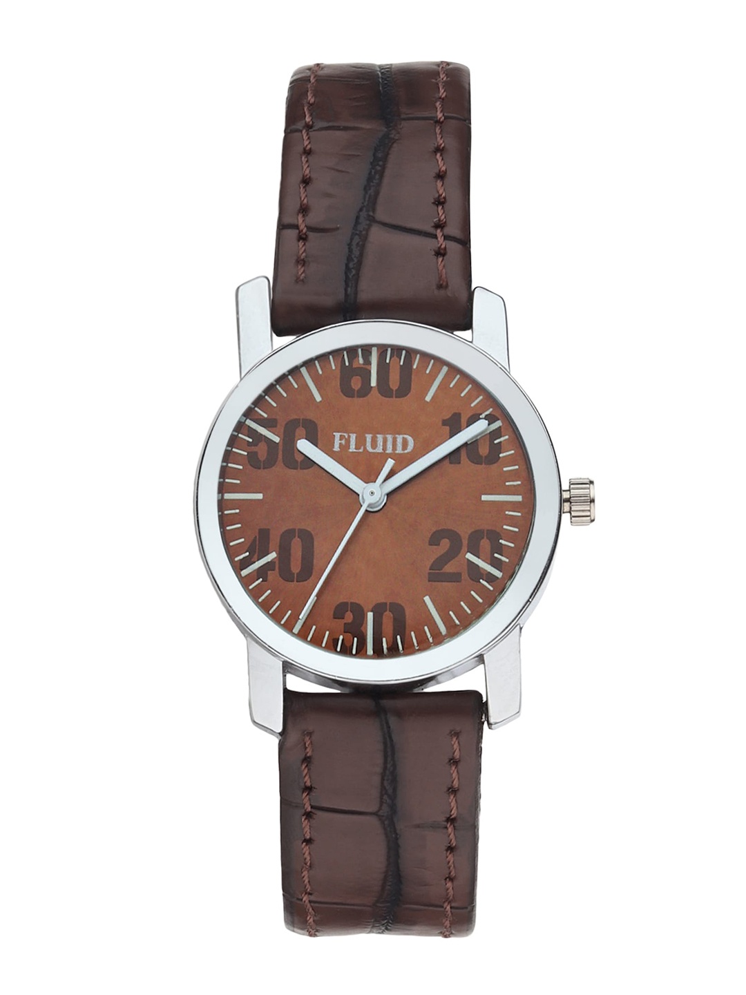 

FLUID Women Brown Leather Analogue Watch FL-789L-BR01