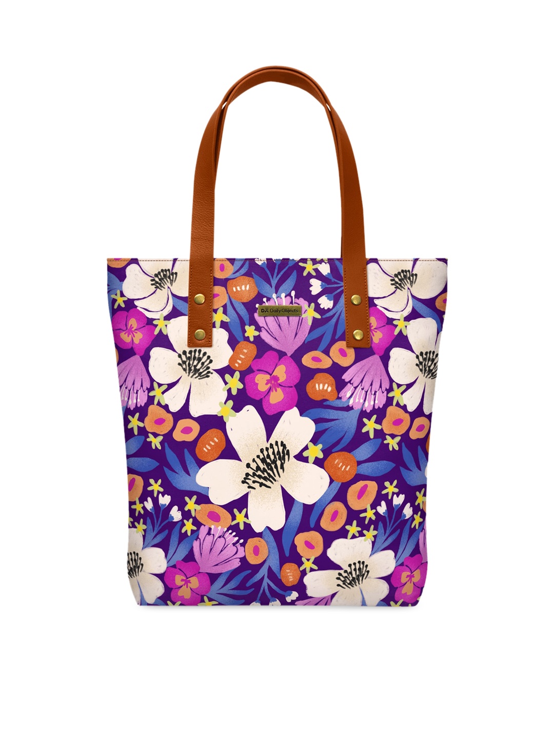 DailyObjects Multicoloured Floral Printed Tote Bag, Multi