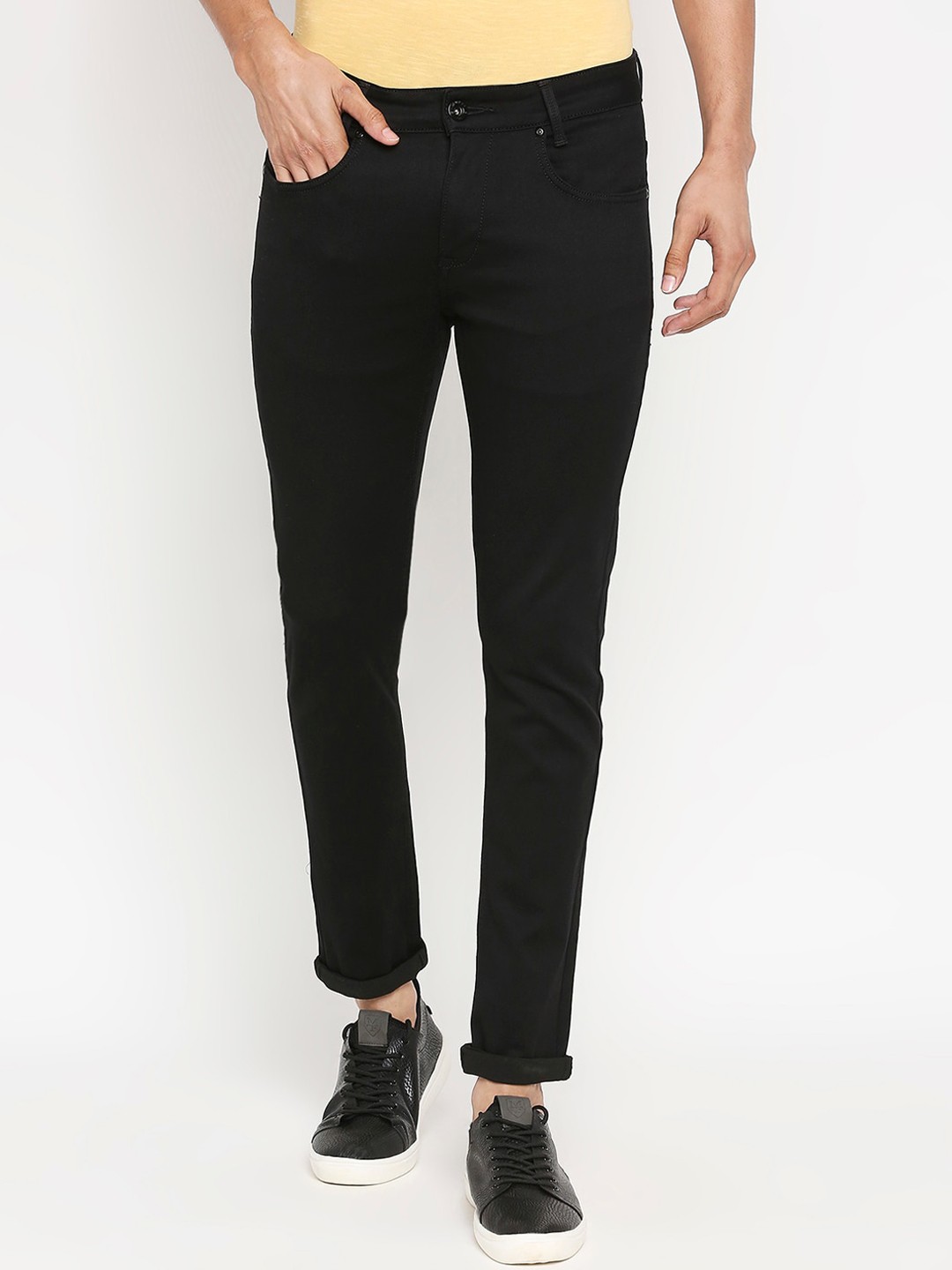 

Mufti Men Black Skinny Fit Mid-Rise Clean Look Jeans