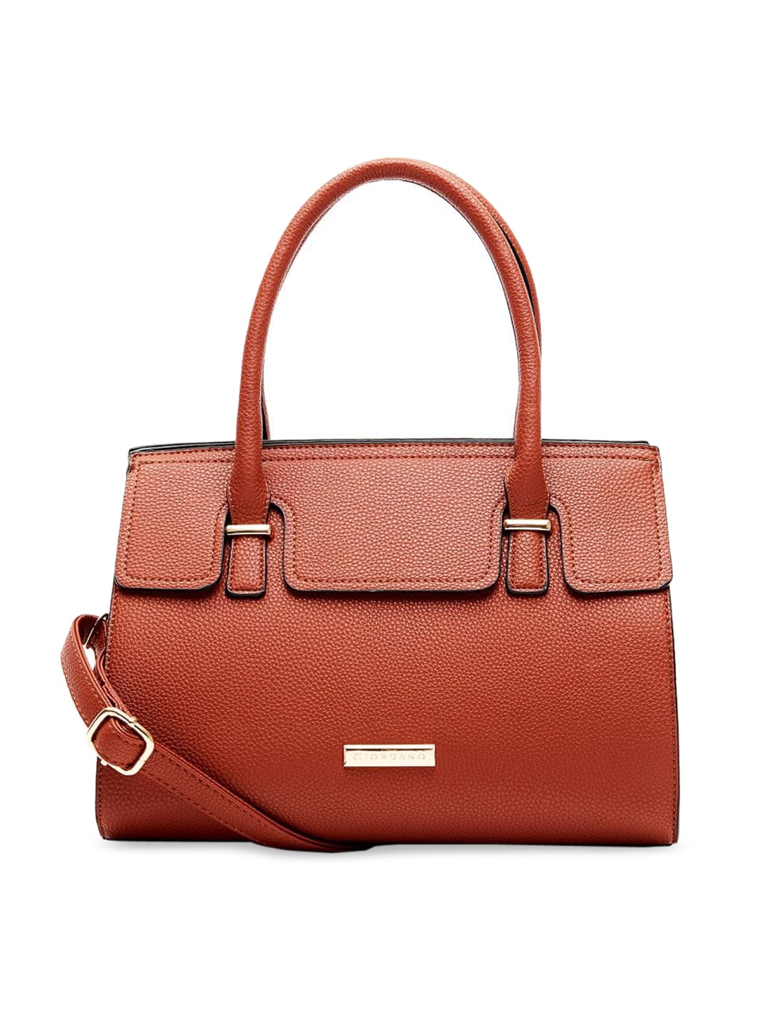 

GIORDANO Brown Solid Handheld Bag