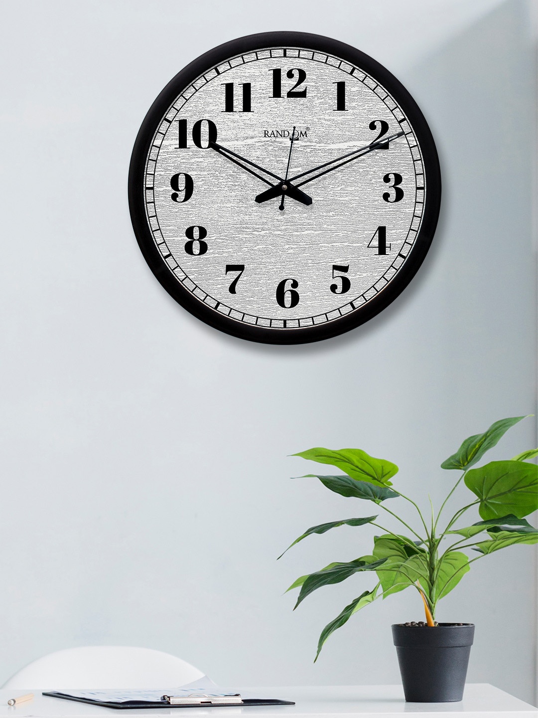 

RANDOM Grey Round Printed 30.4 cm Analogue Wall Clock
