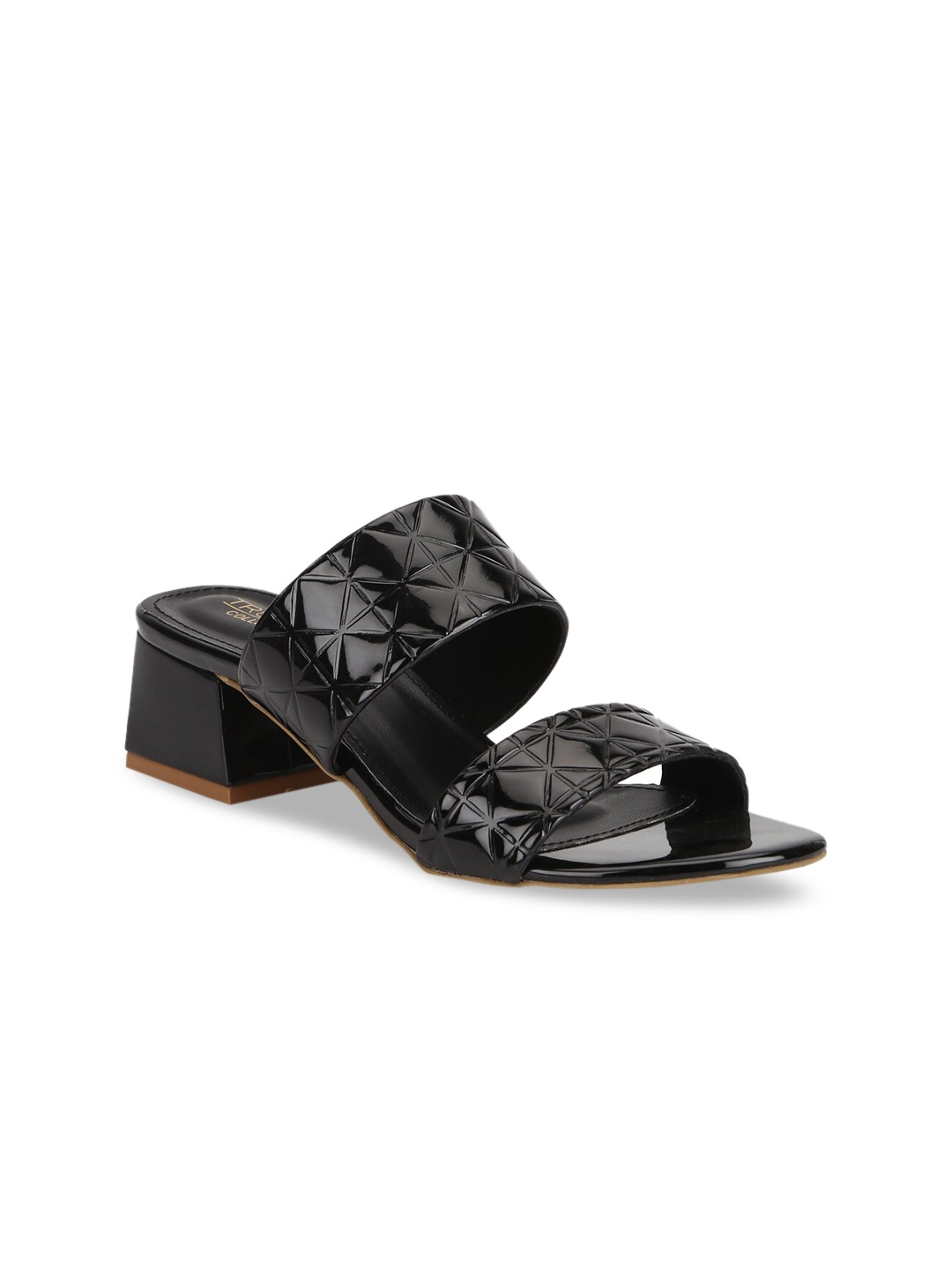 

Truffle Collection Women Black Textured Sandals