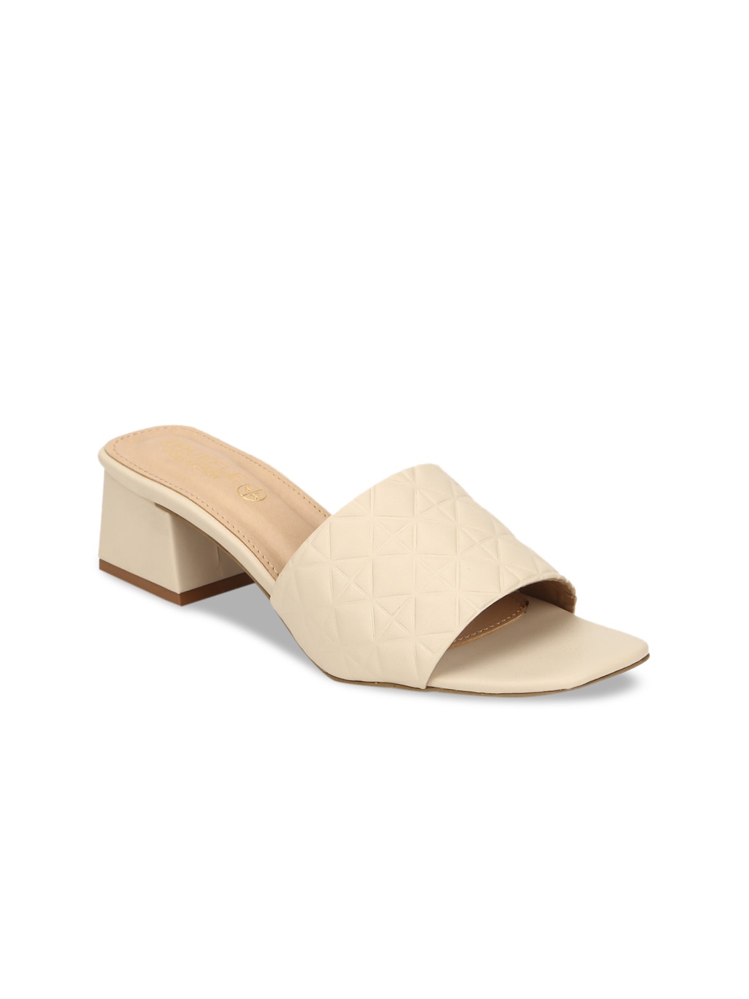 

Truffle Collection Women Nude-Coloured Textured Block Heels
