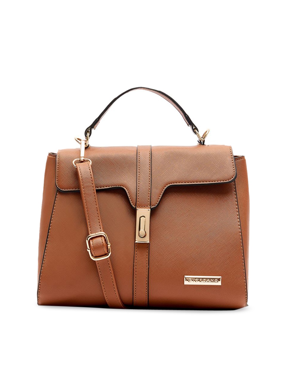 

GIORDANO Brown Solid Satchel Bag