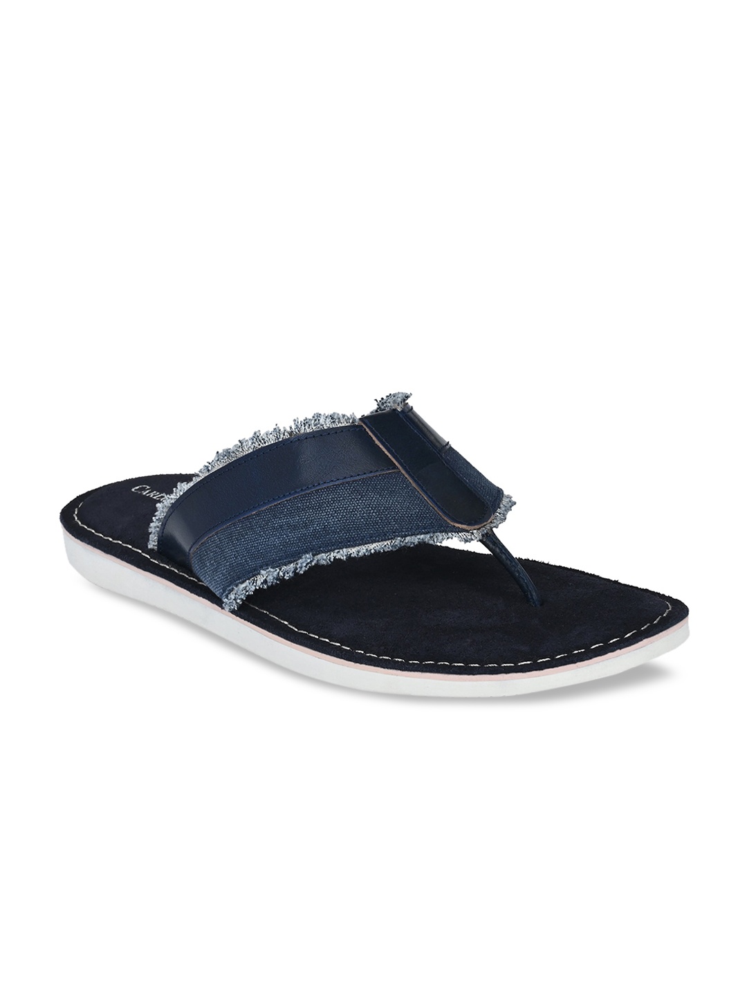 

CARLO ROMANO Men Blue Colourblocked Thong Flip-Flops