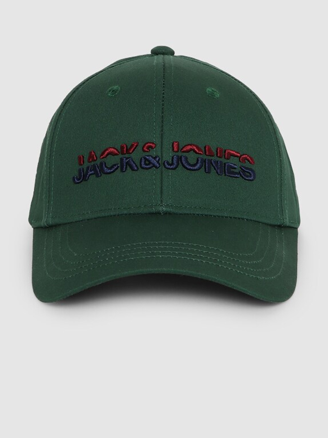 Jack & Jones Men Green & Maroon Embroidered Baseball Cap