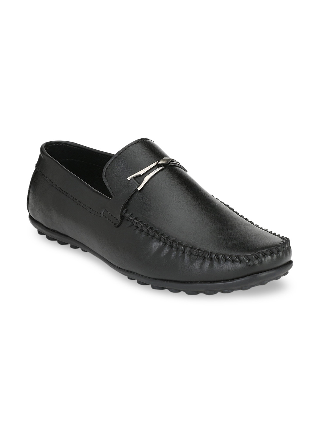 

El Paso Men Black Solid Loafers