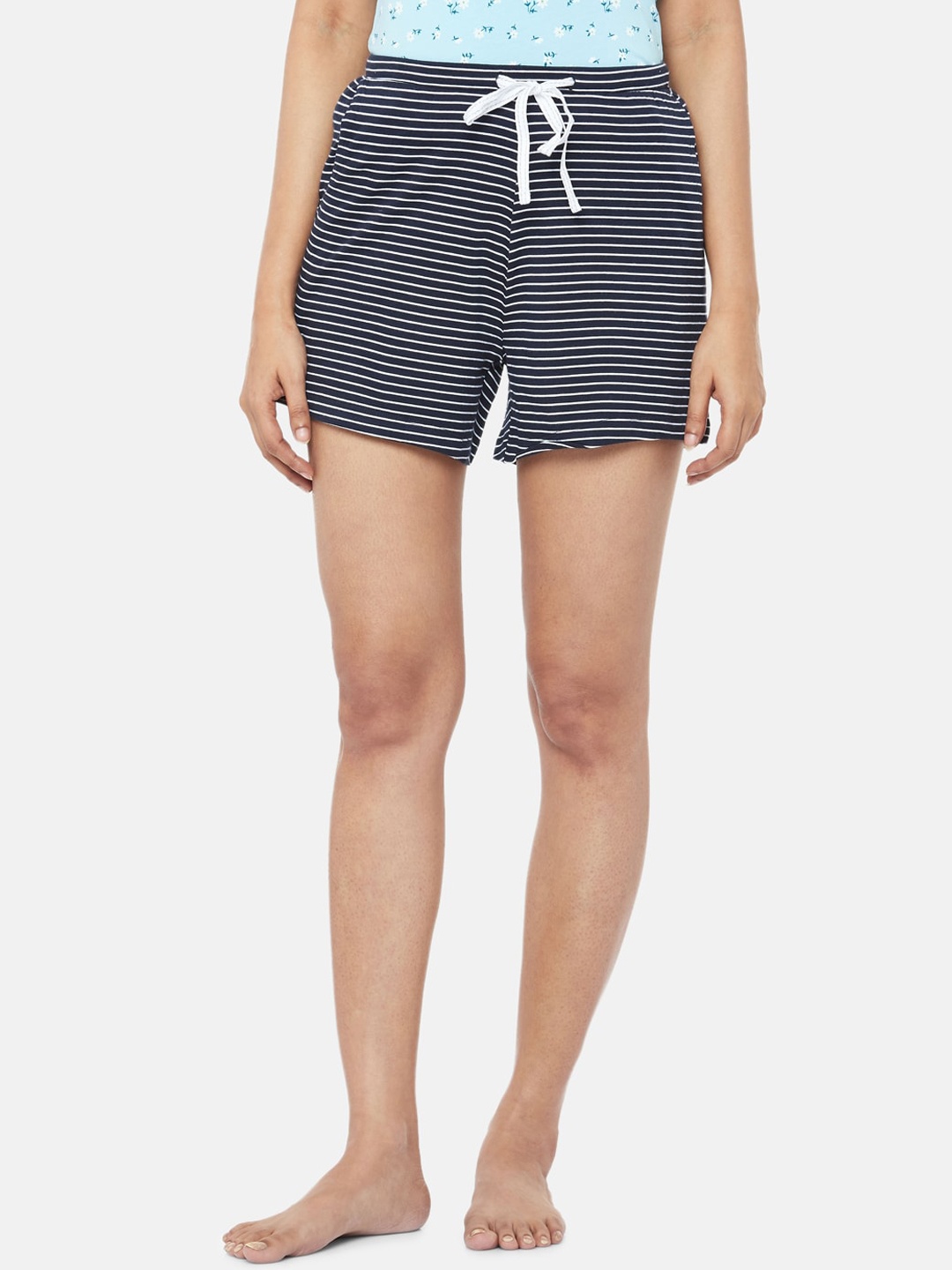 

Dreamz by Pantaloons Women Navy Blue Regular Fit Cotton Shorts