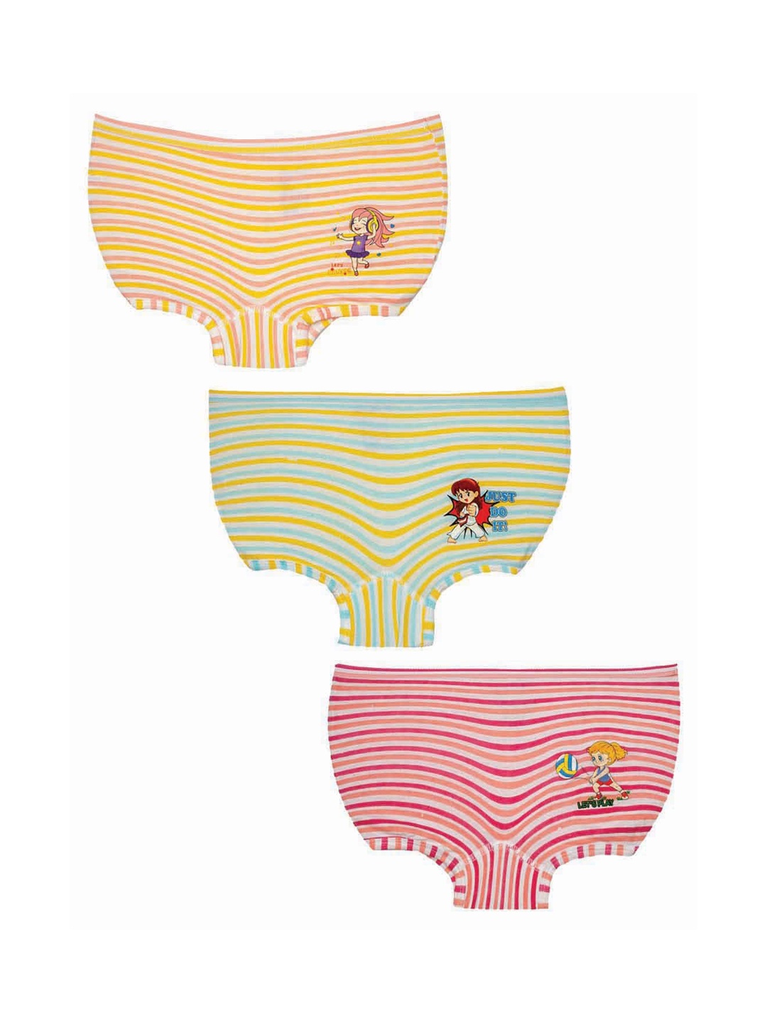 

Zoom Minimondo Kids Pack Of 3 Basic Briefs 5505-(2)-24, Pink