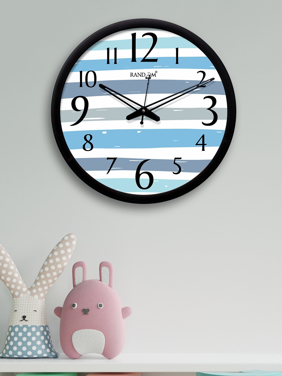 

RANDOM White & Blue Round Printed 30.4 cm Analogue Wall Clock