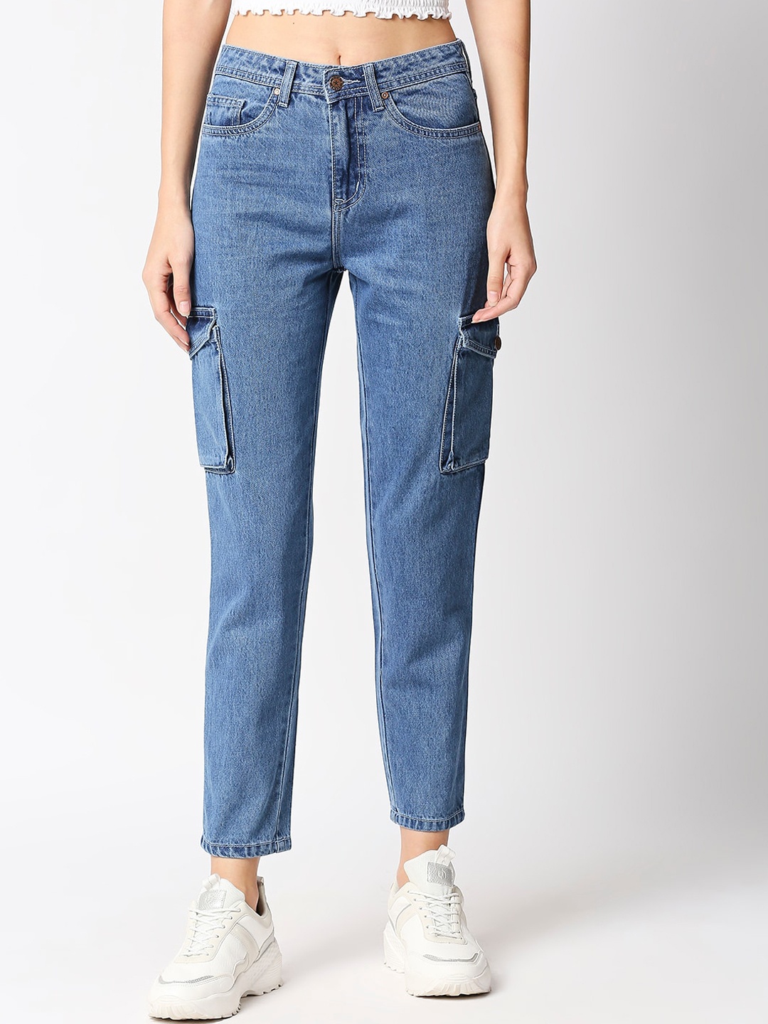 

High Star Women Blue Relaxed Fit High-Rise Clean Look Jeans